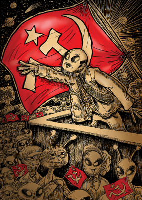 

The Comrade Alien Paper Print(24 inch X 16 inch)