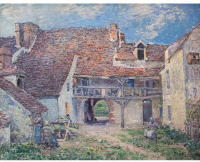 

Old Masters Collection - Cour de ferme à Saint-Mammès by Alfred Sisley - Medium Size Ready To Frame Rolled Digital Art Print On Photographic Paper(24 inch X 18 inch, Rolled)