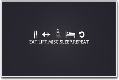 

Eat and Lift Paper Print(12 inch X 18 inch)
