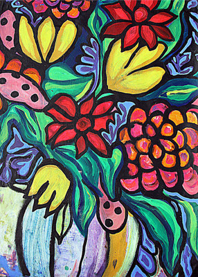 

Tallenge - Abstract Floral Oil Painting - Unframed Poster Paper Print(11.6 inch X 16.5 inch, Rolled)