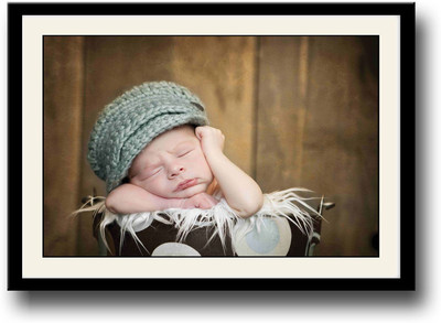 

Baby with grey hat Fine Art Print(10 inch X 14 inch, Framed)