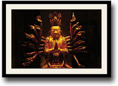 

Buddhism religion statue of gold Fine Art Print(10 inch X 14 inch, Framed)