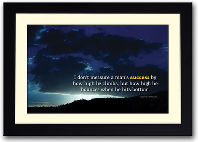

Success quote by George Patton Fine Art Print(14 inch X 20 inch, Framed)