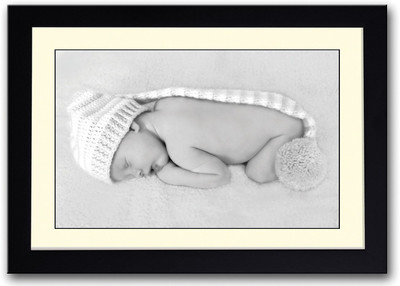 

Cute Baby Sleeping B&W Fine Art Print(14 inch X 20 inch, Framed)