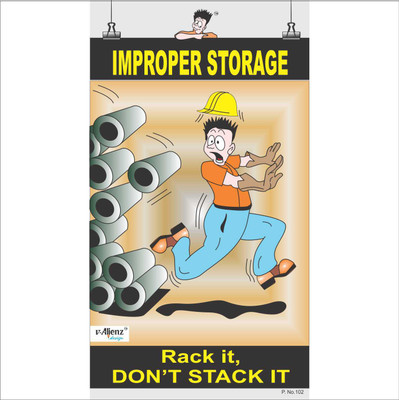 

Safety Poster-Improper Stocking Paper Print(26 inch X 14.22 inch, Rolled)