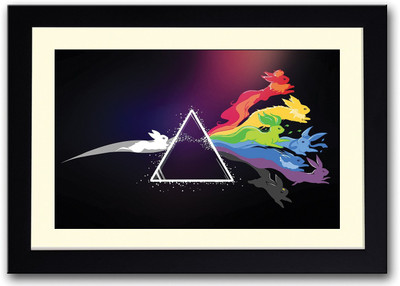 

Rabbits Through Prism Fine Art Print(14 inch X 20 inch, Framed)