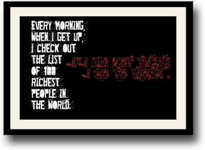 

100 Richest people motivational Fine Art Print(10 inch X 14 inch, Framed)