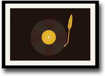 

Yellow vinyl player Fine Art Print(10 inch X 14 inch, Framed)