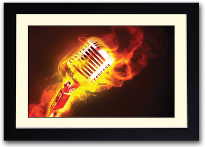 

Microphone on fire Fine Art Print(14 inch X 20 inch, Framed)
