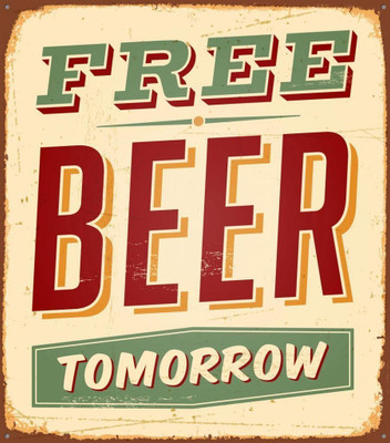 

Posterhouzz Free Beer Pin Up Fine Art Print(18 inch X 12 inch, Rolled)