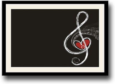 

Musical heart Fine Art Print(10 inch X 14 inch, Framed)