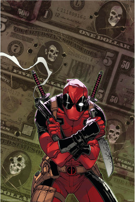 

Deadpool dollar (Officially Licensed) poster Paper Print(18 Inch X 12 inch, Rolled)
