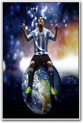 

Lionel Messi Football Photographic Paper(18 inch X 12 inch)