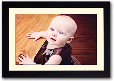 

Baby In Maroon Dress Fine Art Print(14 inch X 20 inch, Framed)