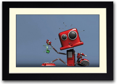 

Funny Red Robot Fine Art Print(14 inch X 20 inch, Framed)