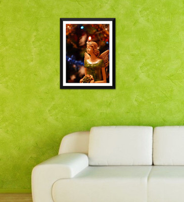 

Tallenge - Christmas Art - Beautiful Angel - Ready To Hang Framed A3 Size Poster Paper Print(17 inch X 12 inch, Framed)