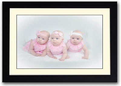 

Three Cute Little Girls Fine Art Print(14 inch X 20 inch, Framed)