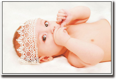 

Cute baby with white crown Fine Art Print(12 inch X 18 inch, Rolled)