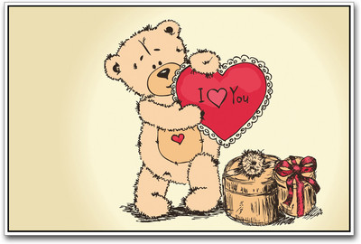 

Teddy Bear Heart Paper Print(12 inch X 18 inch)
