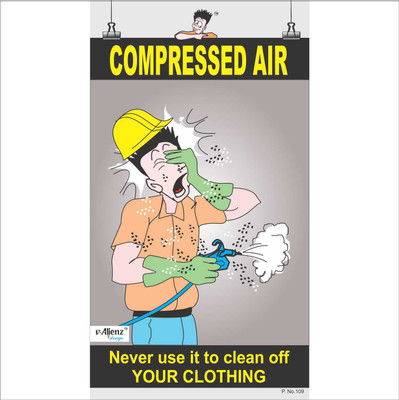 

Safety Poster-Compressed Air Paper Print(26 inch X 14.22 inch, Rolled)