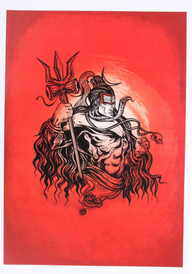 

Shiva Red Paper Print(17 inch X 12 inch, Rolled)