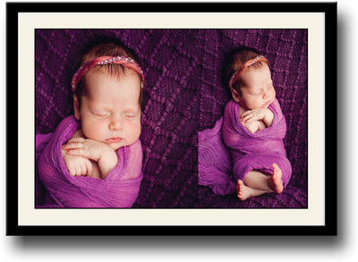 

Baby in purple two image Fine Art Print(10 inch X 14 inch, Framed)