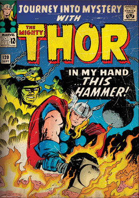 

Thor-hammer poster (Officially Licensed) Paper Print(18 inch X 12 inch, Rolled)