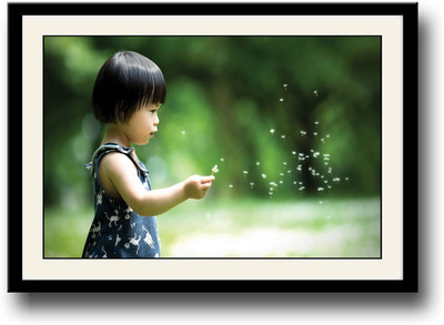 

Girl with flower Fine Art Print(10 inch X 14 inch, Framed)