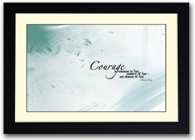 

Courage Mark Twain quote Fine Art Print(14 inch X 20 inch, Framed)
