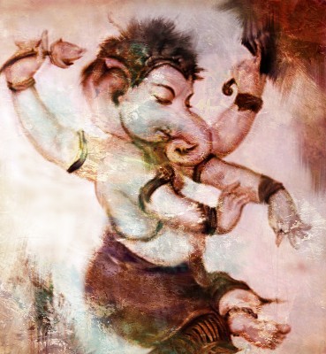 

Ganesha Art Brown Fine Art Print(13 inch X 12 inch, Rolled)