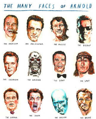

Many Faces of Arnold Paper Print(13 inch X 19 inch, Rolled)