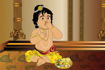 

Bal Gopal animation Paper Print(12 inch X 18 inch, Rolled)