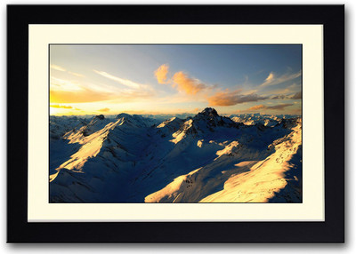 

Beautiful Snow Covered Mountains Fine Art Print(14 inch X 20 inch, Framed)