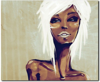 75% OFF on Stybuzz Modern Art Woman Face Canvas Art(22 inch X 18 inch)