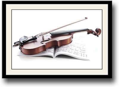 

Violin and Music Fine Art Print(10 inch X 14 inch, Framed)