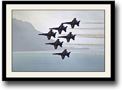 

6 blue us navy planes Fine Art Print(10 inch X 14 inch, Framed)