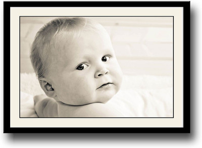 

Baby looking back b&w Fine Art Print(10 inch X 14 inch, Framed)