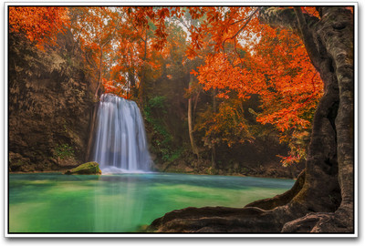 

Waterfall Pond Paper Print(12 inch X 18 inch)
