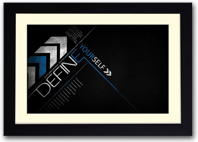

Define Yourself Inspirational Fine Art Print(14 inch X 20 inch, Framed)