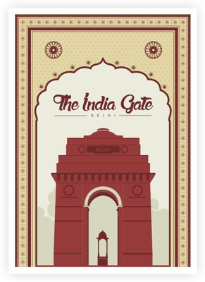 33% OFF on Lab No. 4 The india Gate New Delhi Monuments office Wall Decor Poster Paper Print(16.5 inch X 11.5 inch)