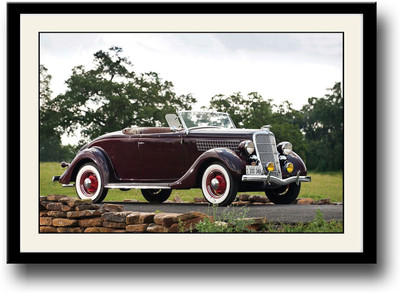 

Maroon Vintage Car Fine Art Print(10 inch X 14 inch, Framed)