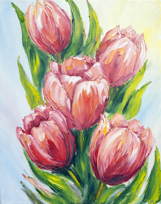 

Floral Painting Canvas Art(16 inch X 12 inch)