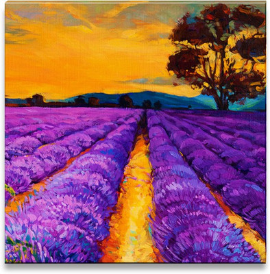 33% OFF on Lavender Fields Canvas Art(12 inch X 12 inch)