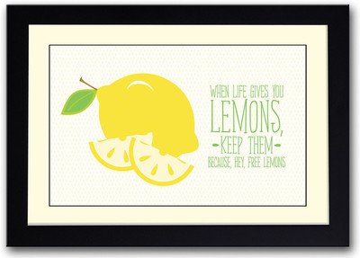 

Lemons Inspirational Fine Art Print(14 inch X 20 inch, Framed)