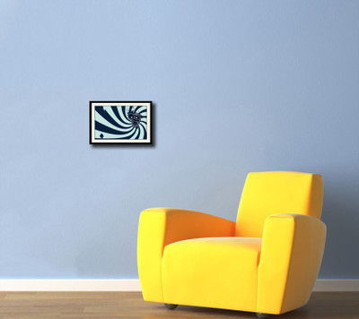 

Abstract blue characters design Fine Art Print(10 inch X 14 inch, Framed)