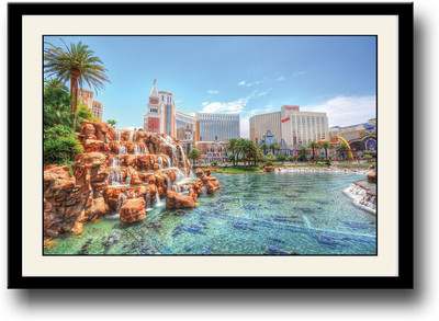 

Clean waterfall artificial Fine Art Print(10 inch X 14 inch, Framed)