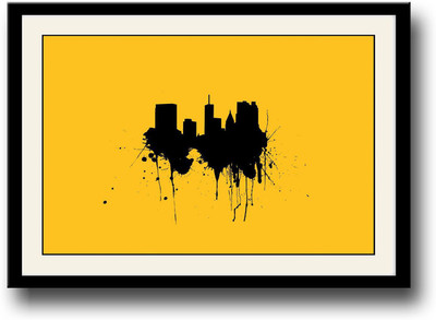 

Black splash buildings Fine Art Print(10 inch X 14 inch, Framed)
