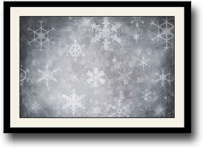 

Grey and white snow art Fine Art Print(10 inch X 14 inch, Framed)
