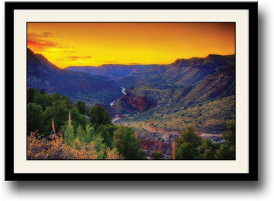 

Road Through Mountains Fine Art Print(10 inch X 14 inch, Framed)
