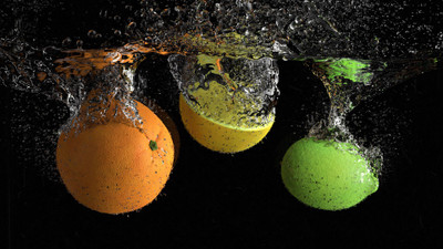 

Art For Kitchen - Nutritious Fruit Splash - Medium Size Rolled Digital Art Print On Photographic Paper(24 inch X 12 inch, Rolled)